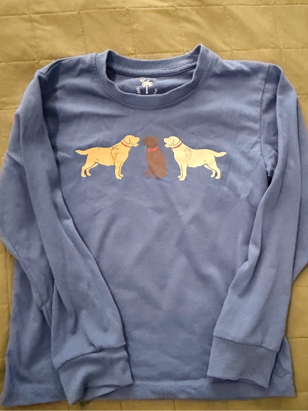 Shrimp and grits long sleeve boys dog shirt size medium